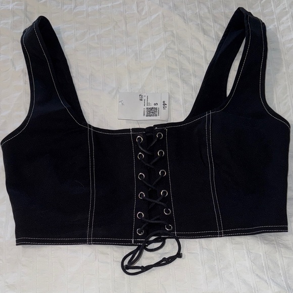 Makeup Forever Tops - Forever 21 Lace-Up top Brand New